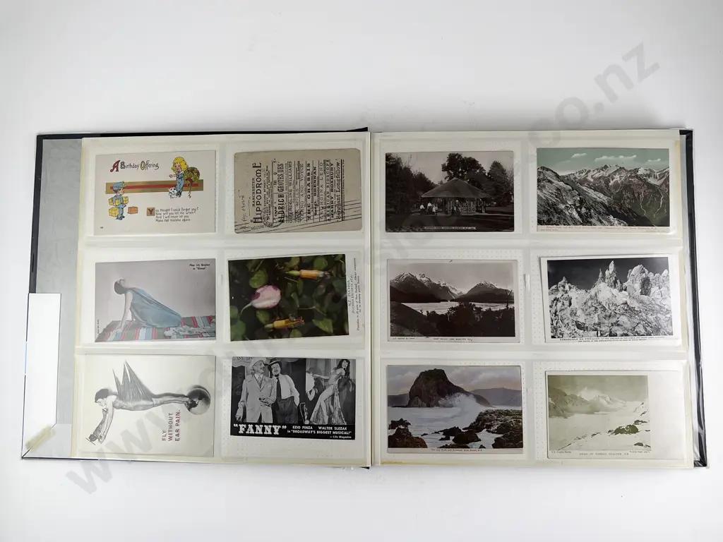 Album Mixed Vintage and Modern Post Cards with some NZ Image 1++