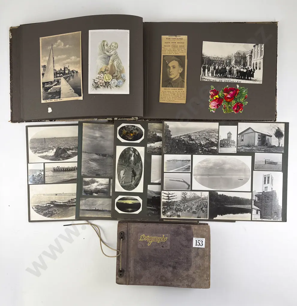 Two Albums and Part Album Family Snapshot Photos and some Post Cards Image 1++