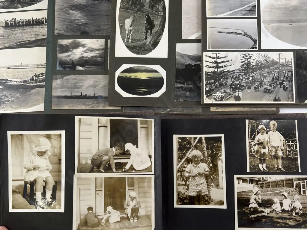 Two Albums and Part Album Family Snapshot Photos and some Post Cards Image 1++