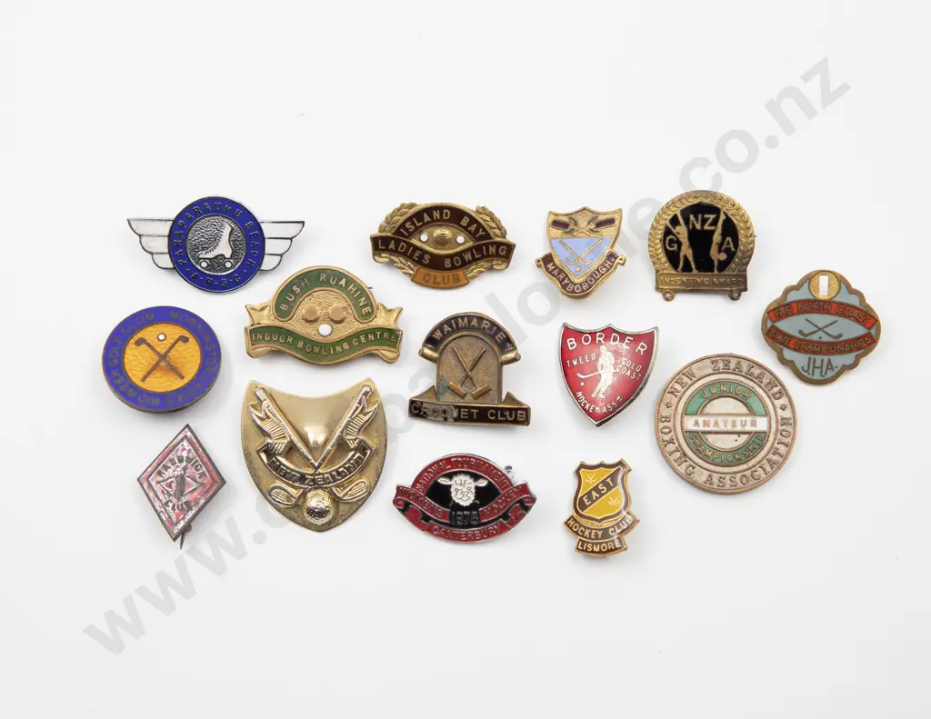 Collection Enamelled NZ & Australian Various Sports Badges Image 1++