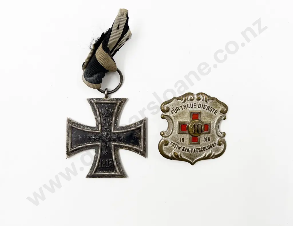 WWI German Iron Cross and Für Treue Dienste 10Years Service medal Image 1++