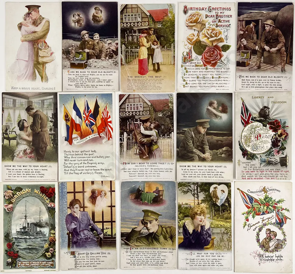 Small Collection Military Themed Post Cards Image 1++
