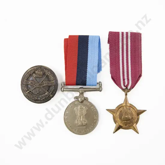 Two India General Service Medals and Overseas Service Brooch