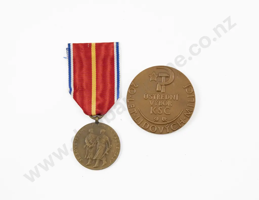 Two Czech Commemorative Medals Image 1++