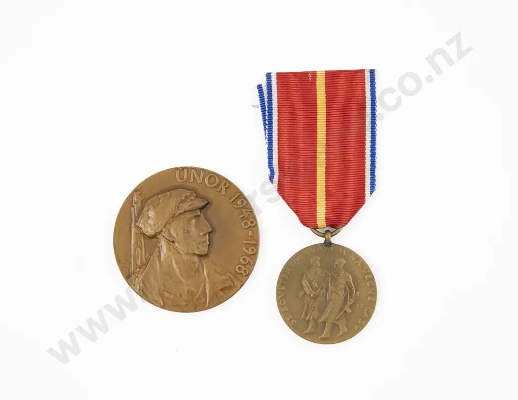Two Czech Commemorative Medals Image 1++