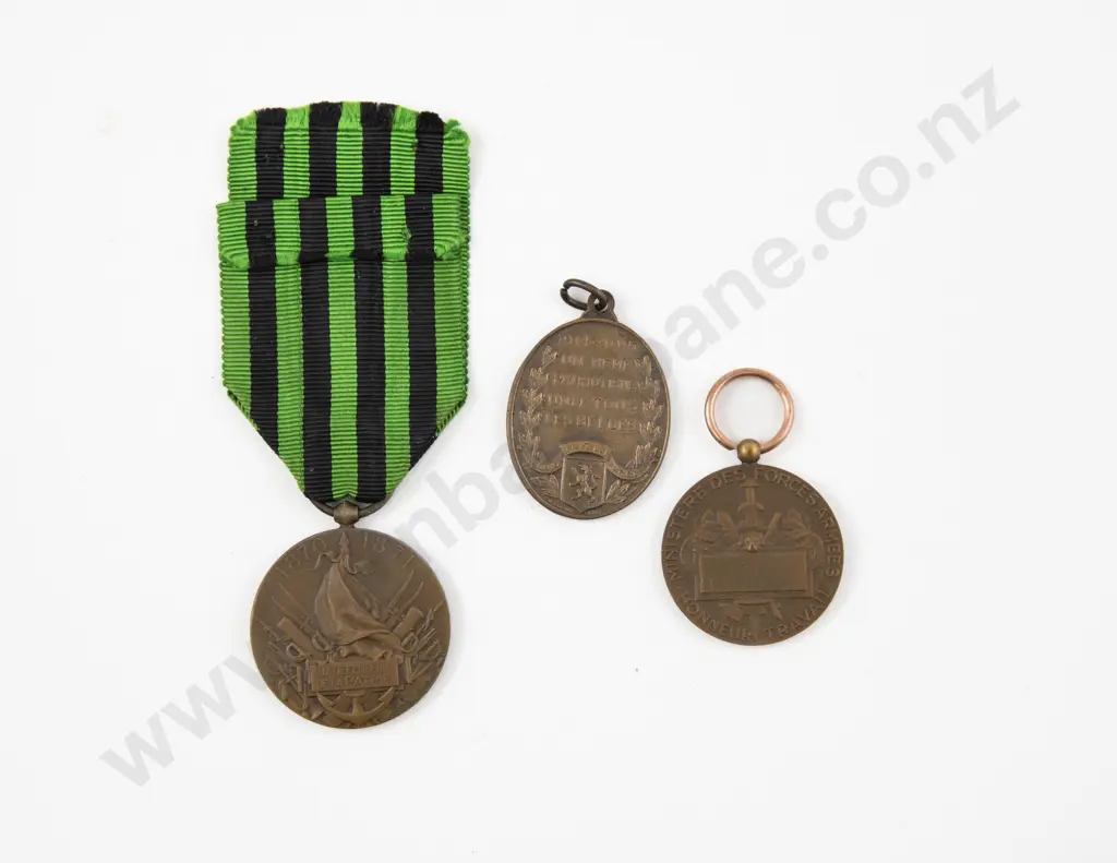 Two French and Belgium Commemorative Medals Image 1++