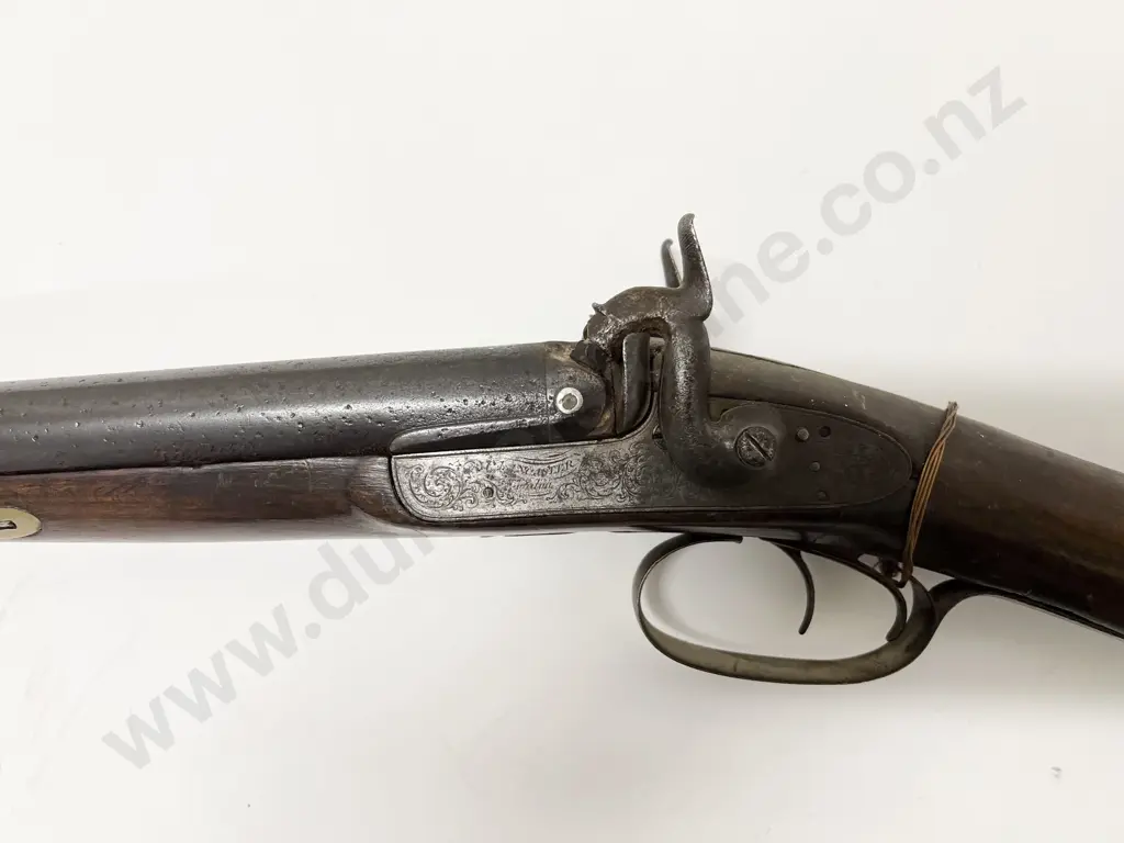 Antique Flintlock Hammer Fire Double Barrel Shotgun Image 1++