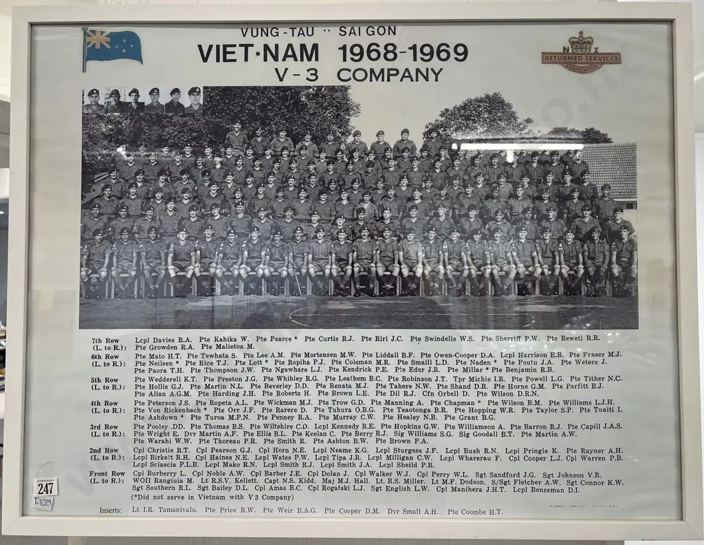 Framed Print Vung-Tau Saigon Vietnam 1968-1968 V-3 Company Image 1++