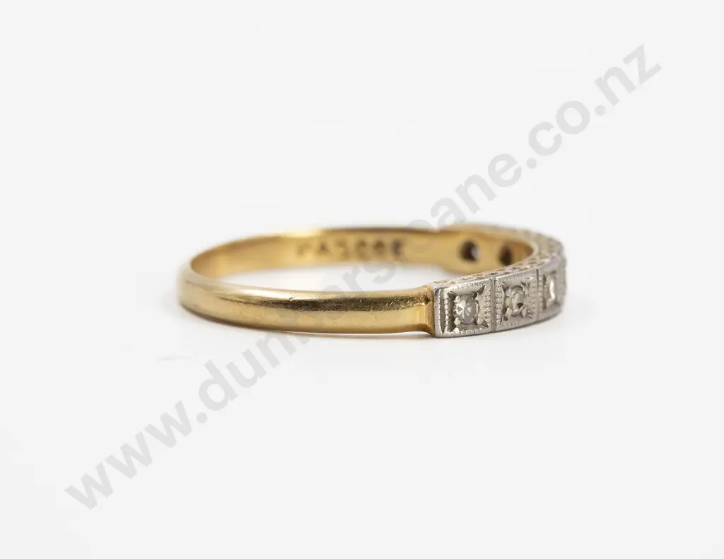 18ct & Palladium Seven Stone Diamond Eternity Band Image 1++