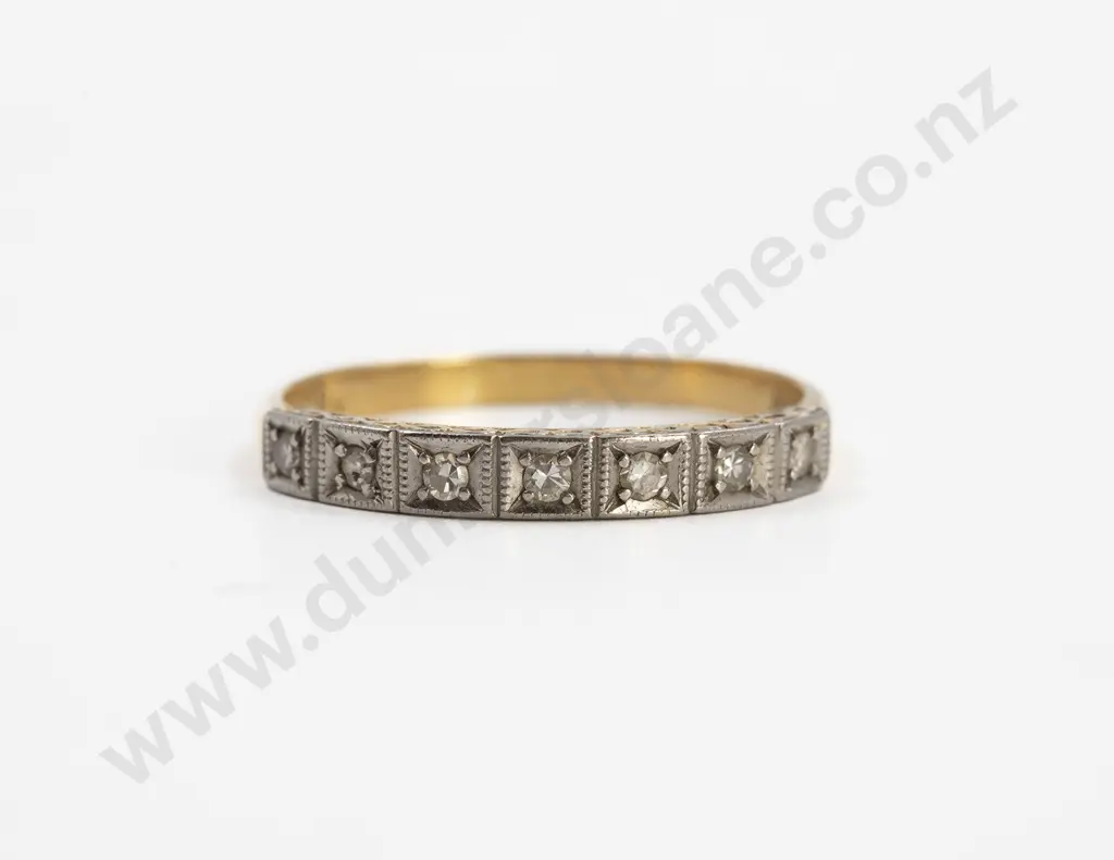 18ct & Palladium Seven Stone Diamond Eternity Band Image 1++