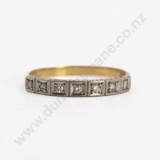 18ct & Palladium Seven Stone Diamond Eternity Band