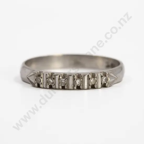 18ct White Gold Six Stone Diamond Eternity Band