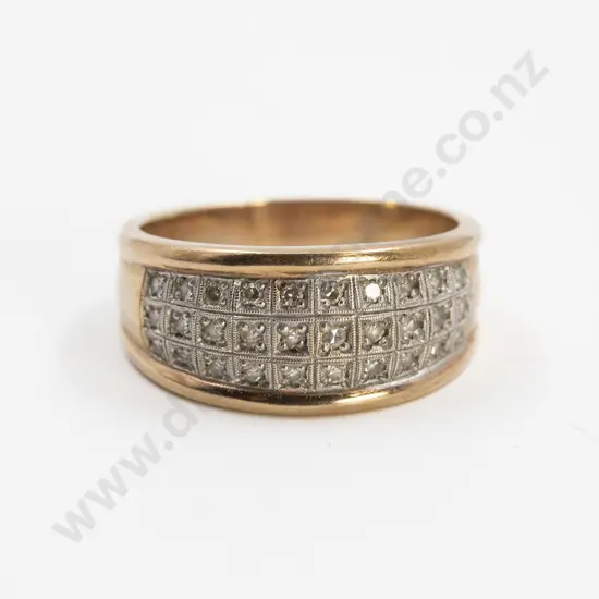 9ct 30stone Diamond Band Ring