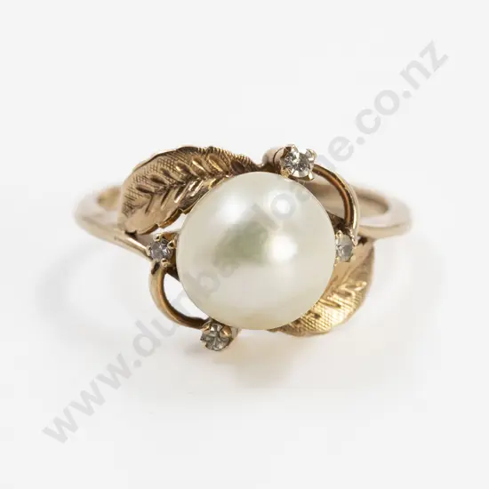 14ct Single Cultured Pearl Ring