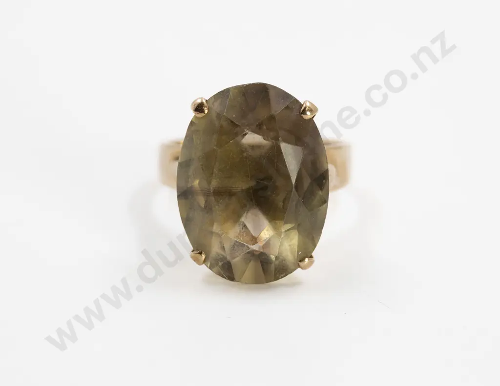 14ct Single Citrine Dress Ring Image 1++