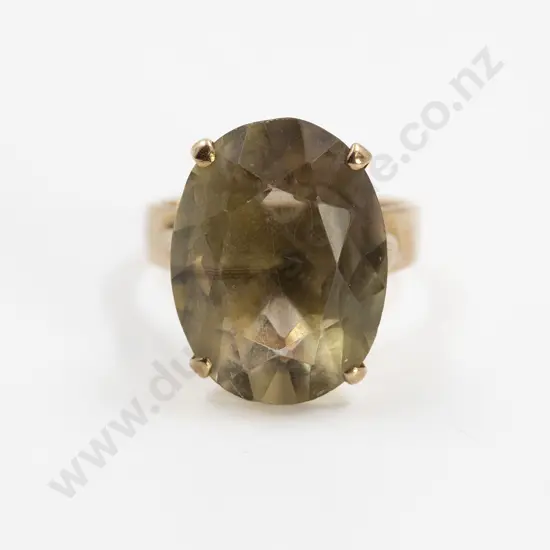 14ct Single Citrine Dress Ring