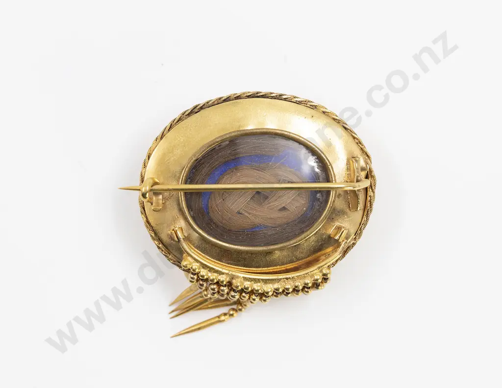 Victorian Gold Plated Memorial Target Brooch Image 1++