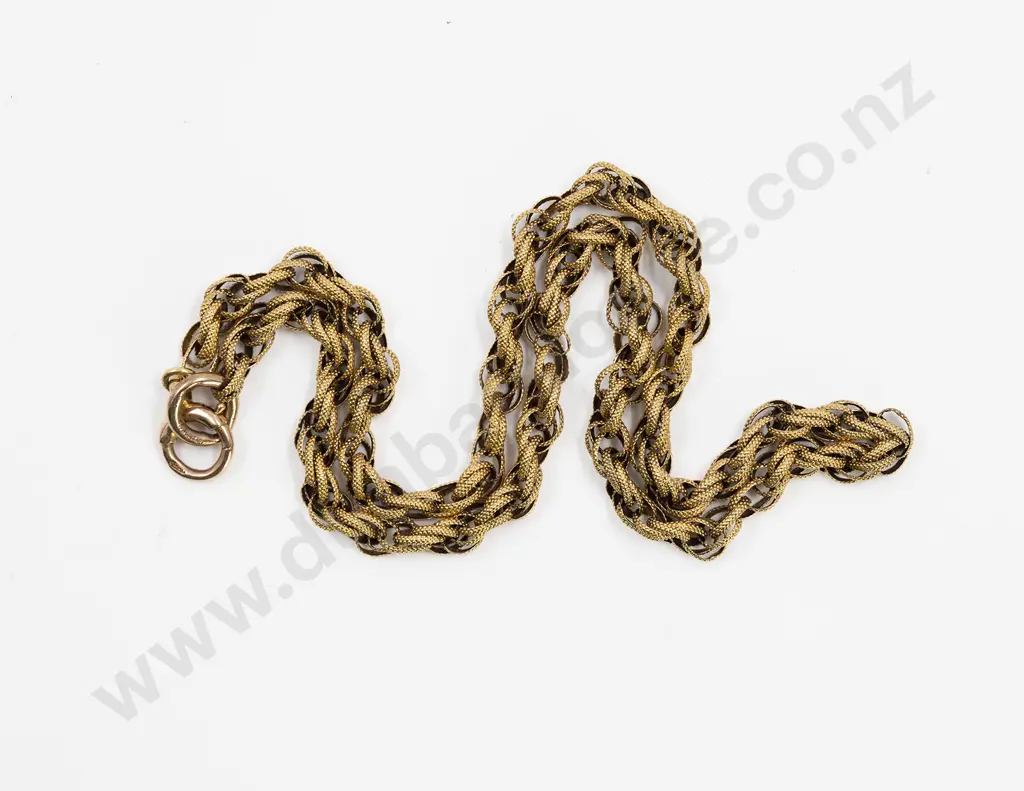 Victorian 9ct Fancy Multi-Trace Link Neck Chain Image 1++