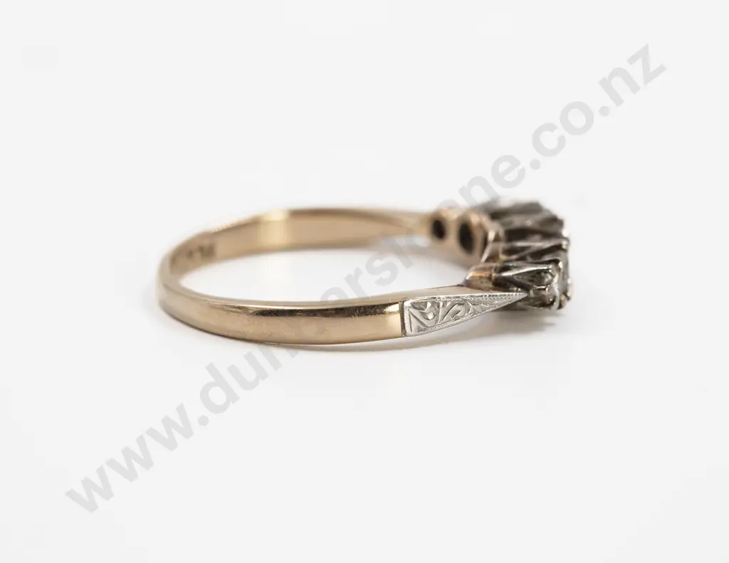 18ct & Platinum Five Stone Diamond Bridge Ring Image 1++