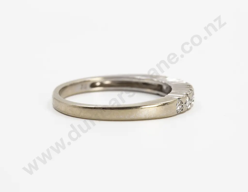 18ct White Gold Seven Stone Diamond Eternity Bridge Ring Image 1++