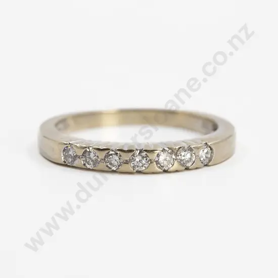 18ct White Gold Seven Stone Diamond Eternity Bridge Ring