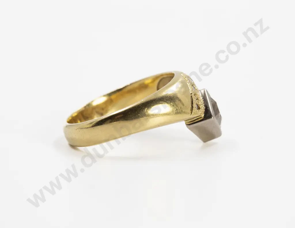 18ct Yellow & White Gold Eight Stone Sapphire and Diamond Dress Ring Image 1++