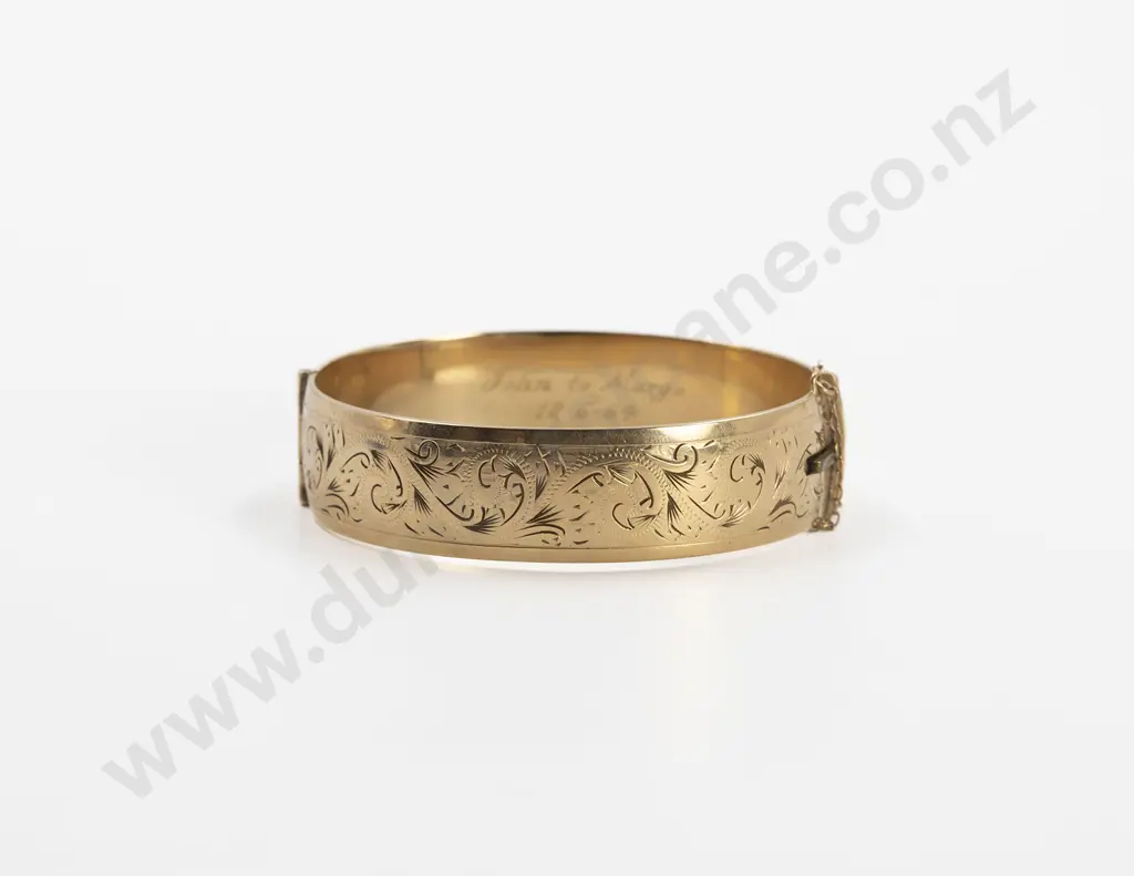 9ct Metal Core Hinged Snap Bangle Image 1++