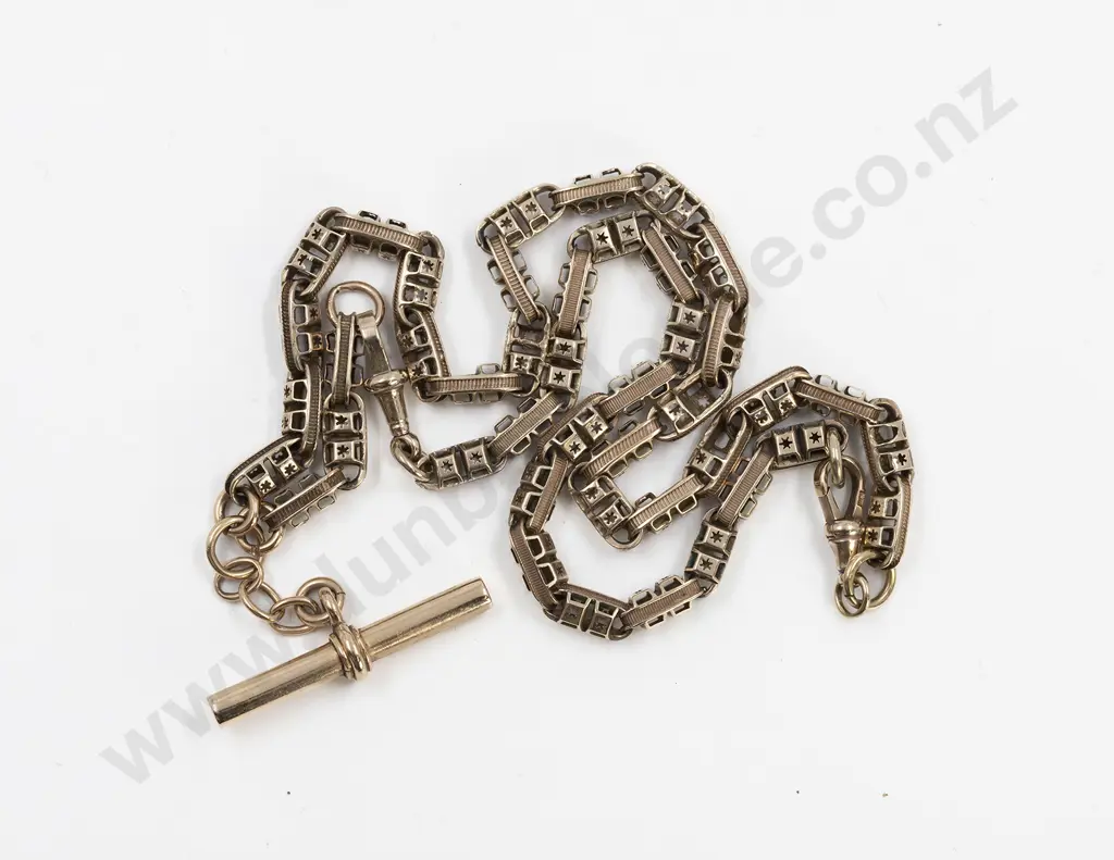 Victorian 9ct 2pce Fancy Link Albert Chain Image 1++