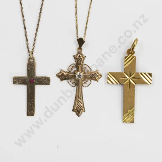 14ct and 9ct Cross Pendants
