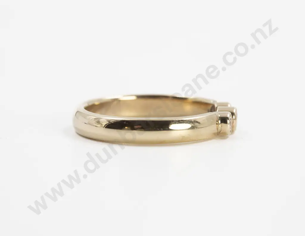 As New 9ct Three Stone Bridge Diamond Ring Image 1++