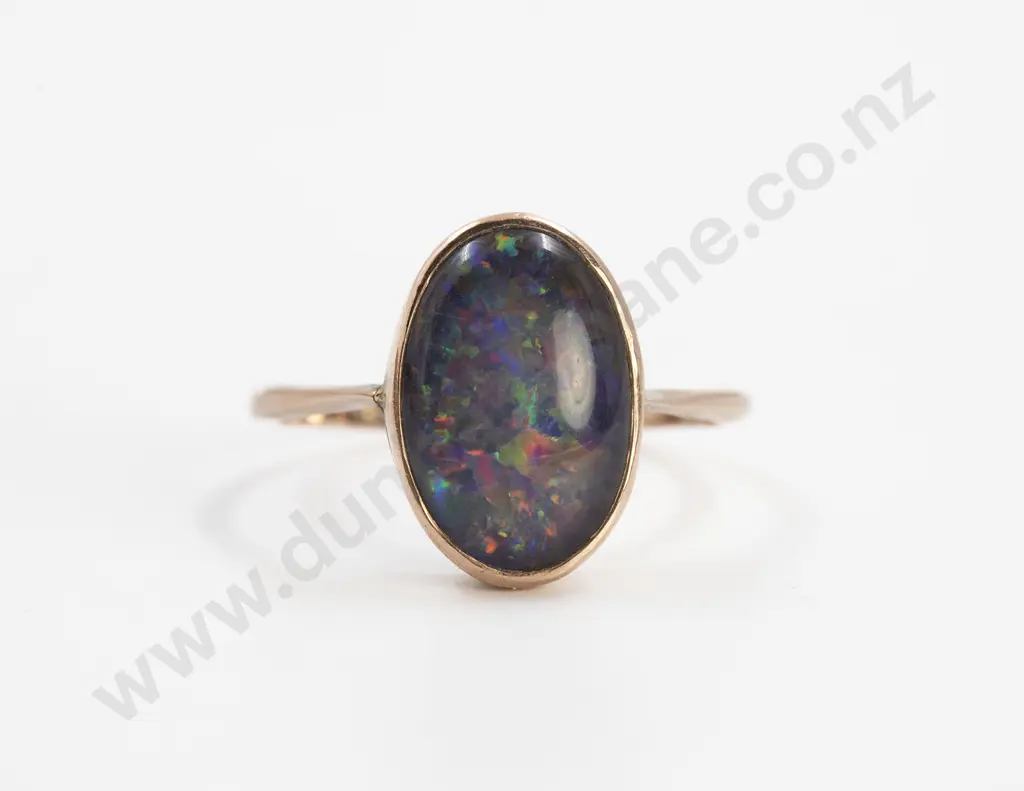 9ct Single Opal Triplex Dress Ring Image 1++