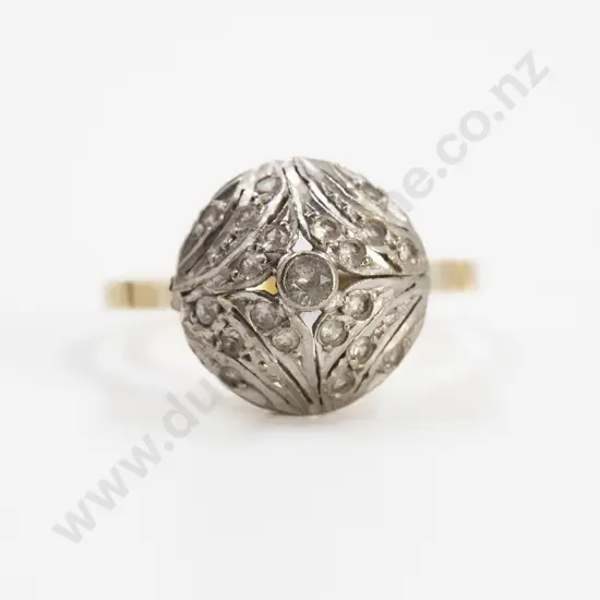 18ct Spinel Studded Fancy Dome Ring