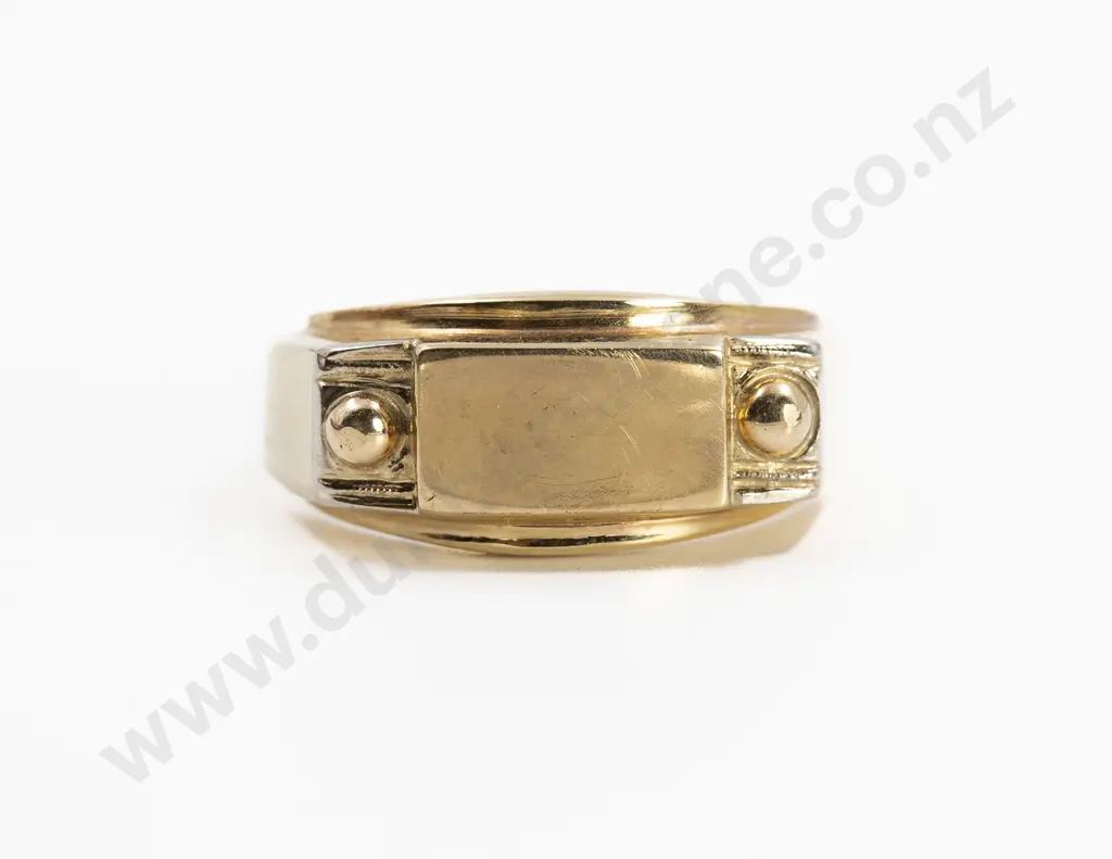 10ct Modern Signet Type Band Ring Image 1++