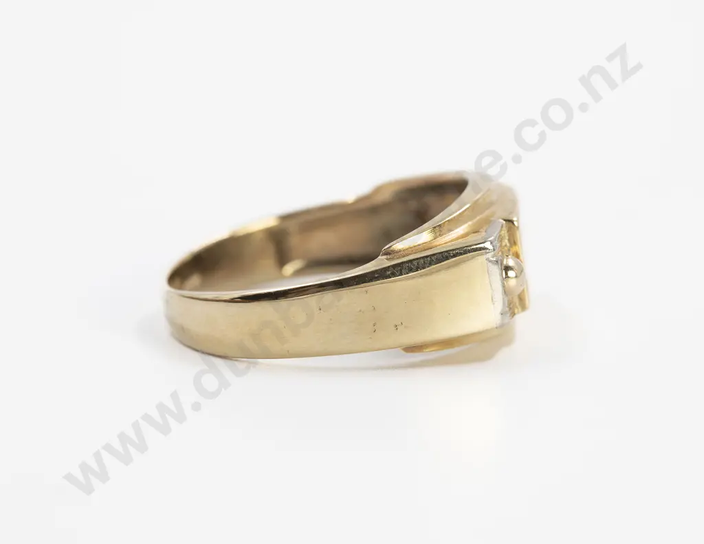 10ct Modern Signet Type Band Ring Image 1++