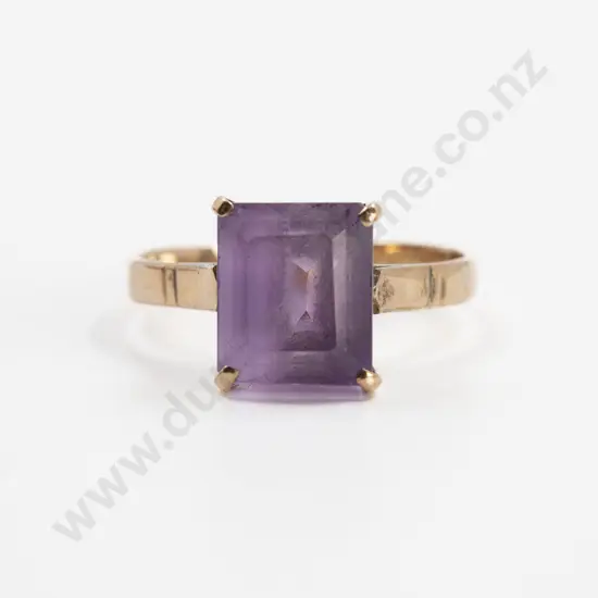 14ct Single Amethyst Ring