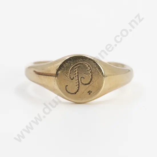 9ct Plain Signet Ring