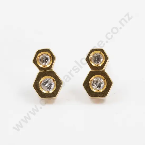 Pair 18ct Diamond Stud Earrings