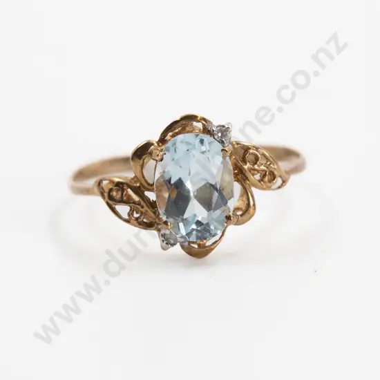 9ct Single Topaz Ring