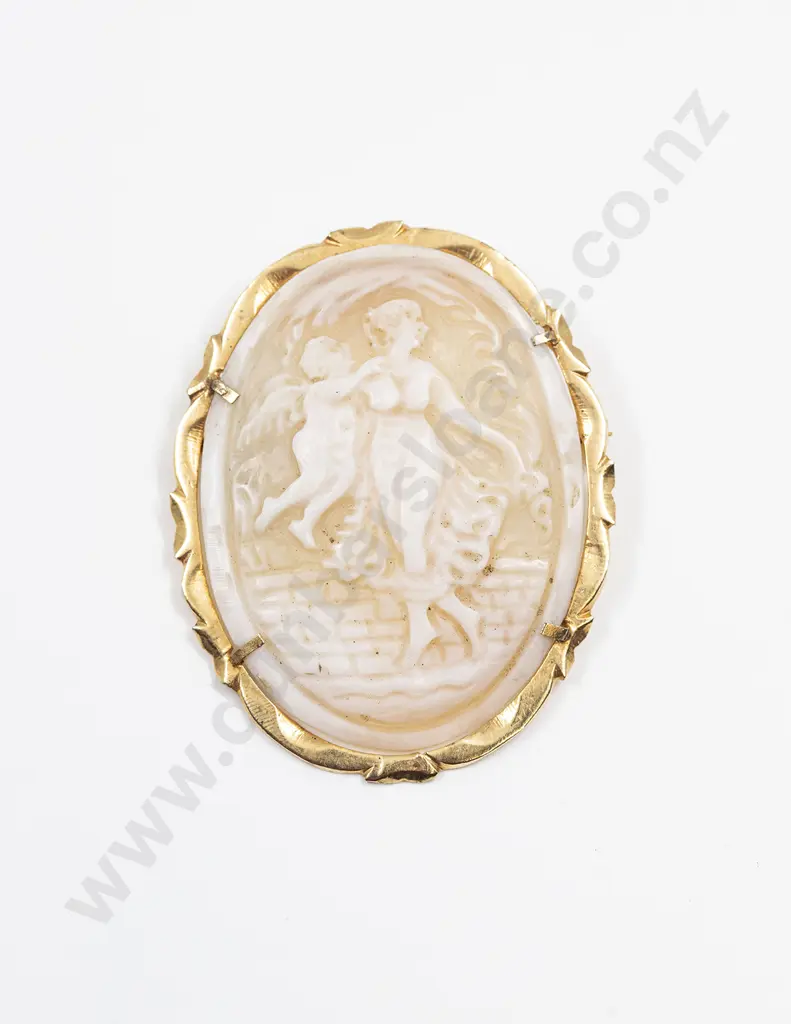 Large Silver Gilt Framed Cameo Pendant/Brooch Image 1++