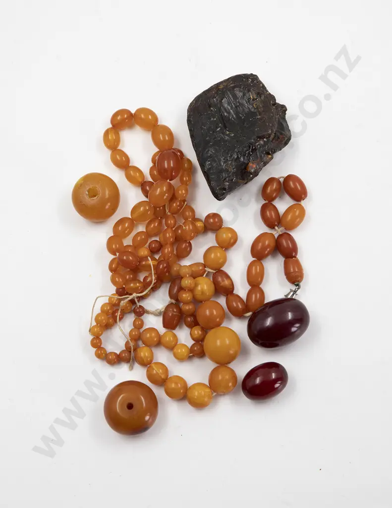 Collection Various Unstrung Amber Beads and amber nugget Image 1++