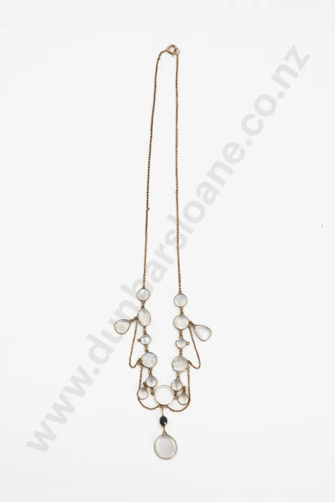 Edwardian 9ct Moonstone Necklet Image 1++