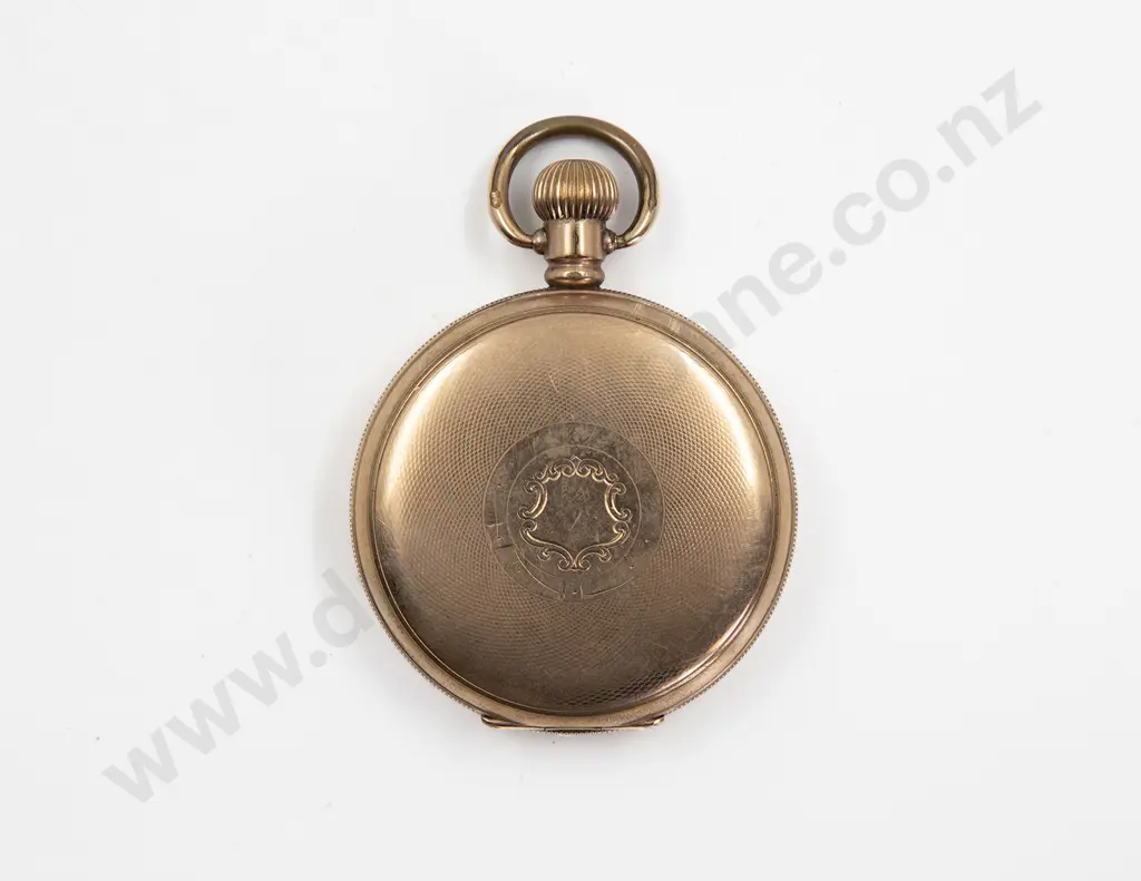 Buren Gold Plated Hunter Cased Lever Wind Pocket Watch Image 1++