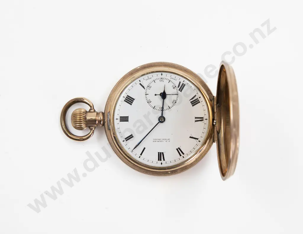 Buren Gold Plated Hunter Cased Lever Wind Pocket Watch Image 1++