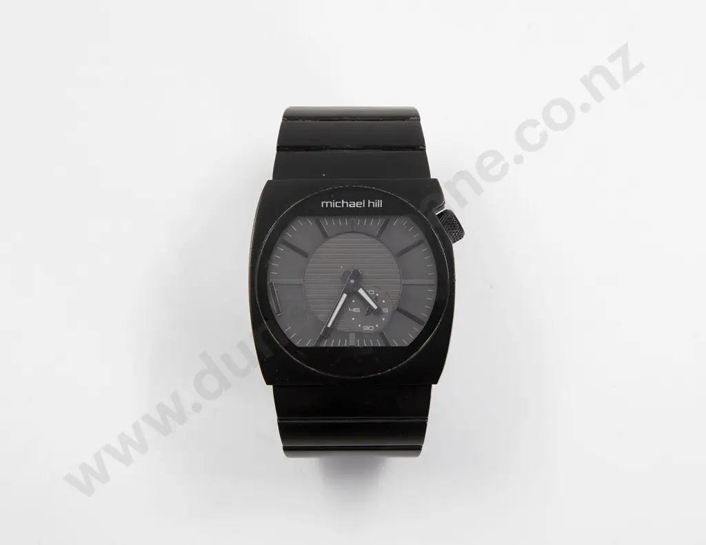 Michael Hill Gents Blacken Stainless Steel Dress Watch Image 1++