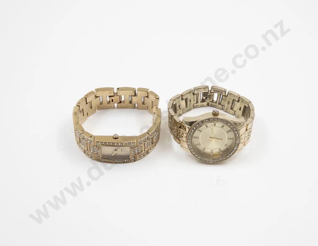Bebe and Other Diamonte Encrusted Dress Wrist Watches Image 1++
