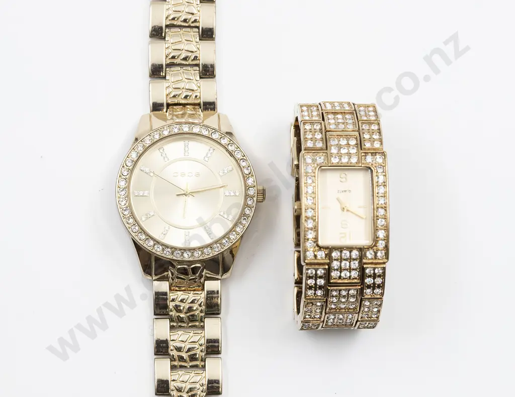 Bebe and Other Diamonte Encrusted Dress Wrist Watches Image 1++
