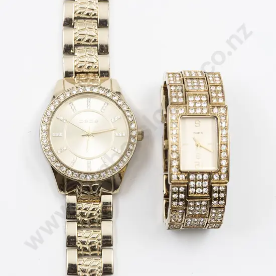 Bebe and Other Diamonte Encrusted Dress Wrist Watches