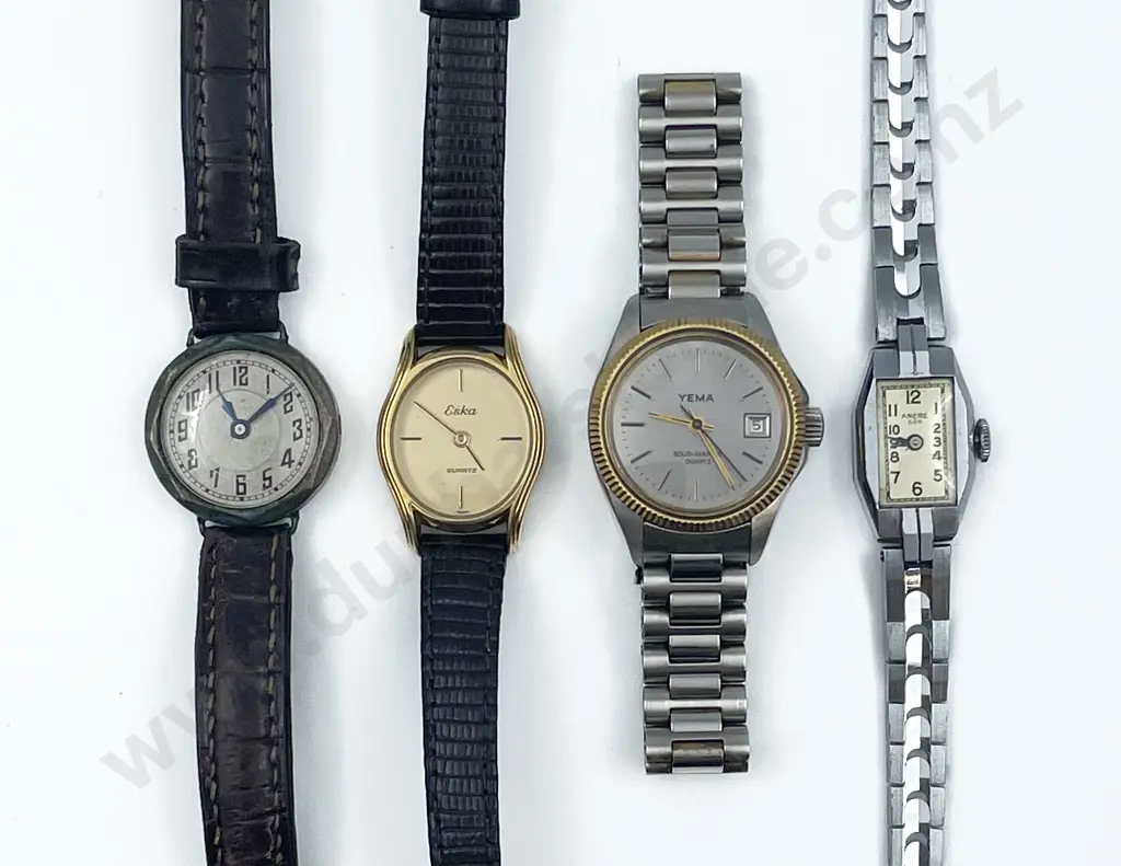 Yema Quartz All Stainless Steel Ladies Wrist Watch and Three Others Image 1++