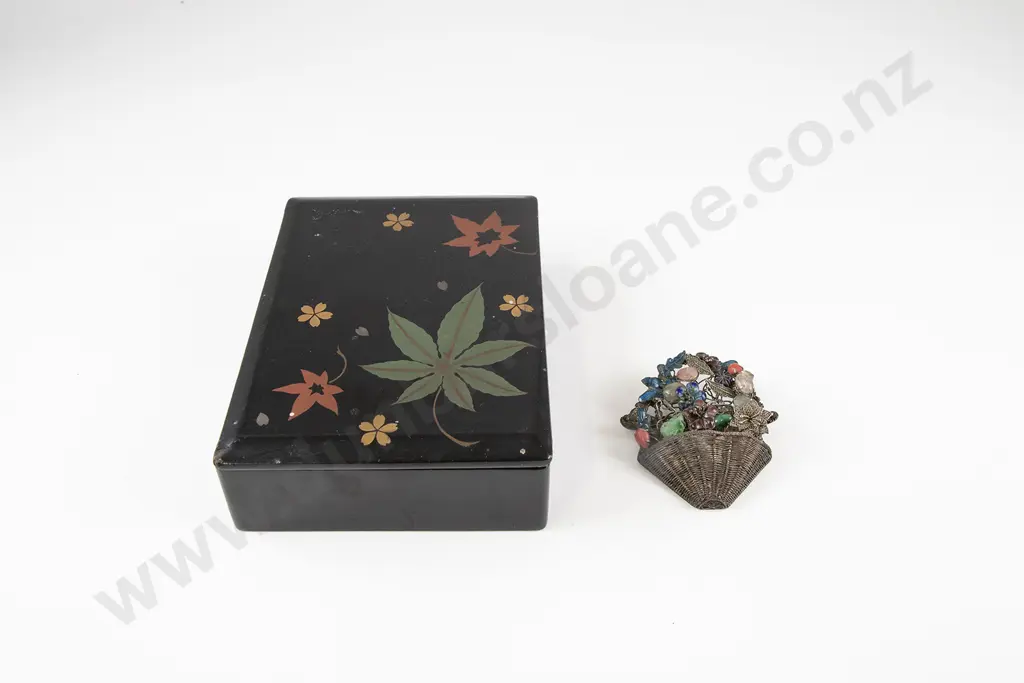 Selection Assorted Silver Chains and Various Jewellery Gemstone brooch and box Image 1++
