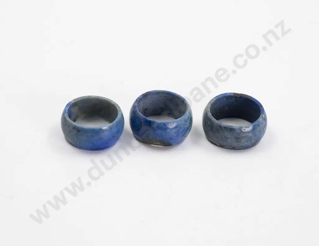 Three Lapis Lazuli Band Rings Image 1++